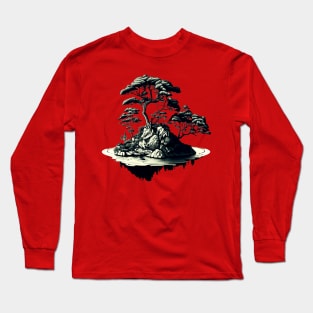 Green Tones Bonsai Island Home Long Sleeve T-Shirt